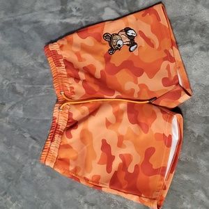 ✈️ Niamer Orange Camo Drawstring Shorts Size L
